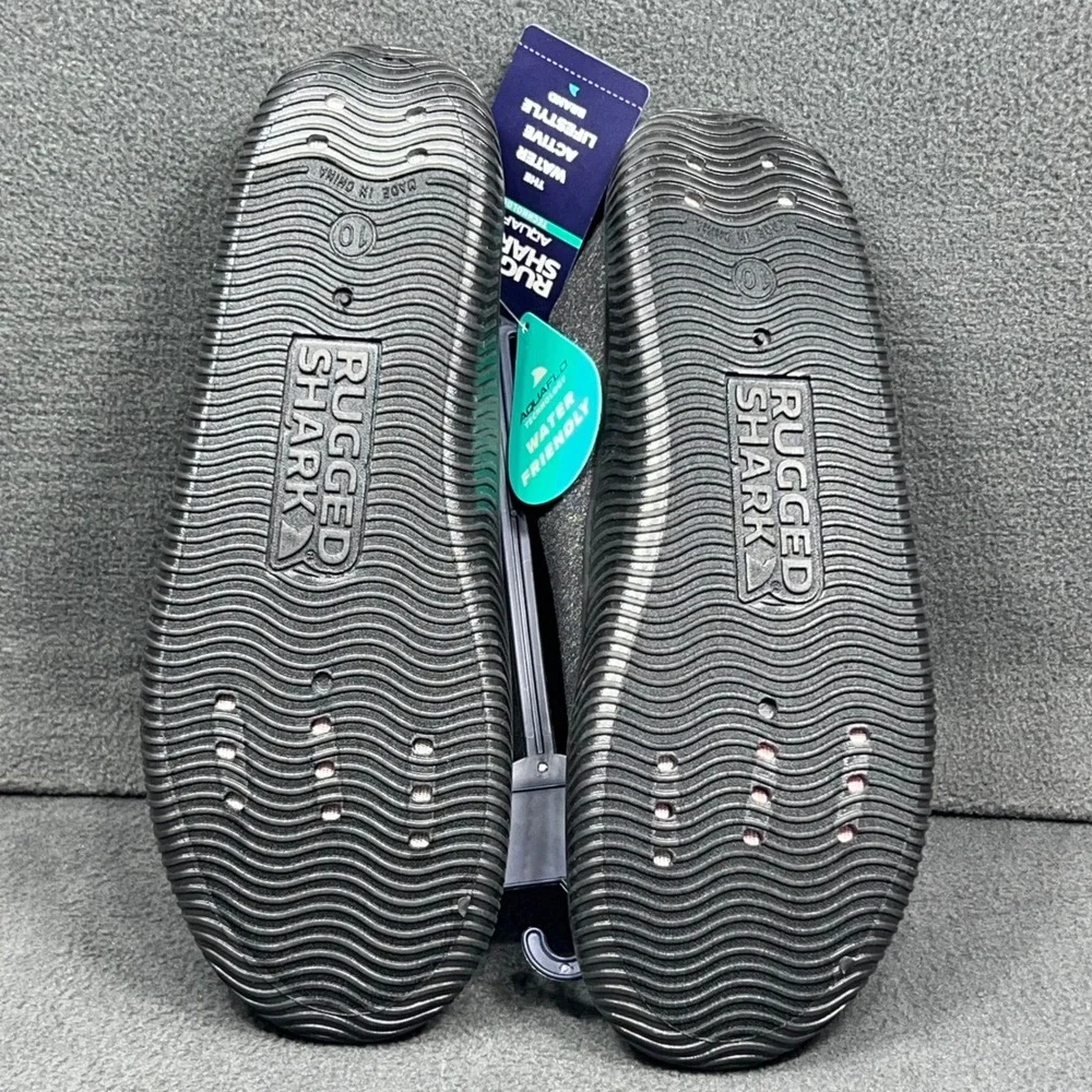 Rugged Shark AquaFlo Mens Gray Water Shoes Size 10 Slip On Loafer